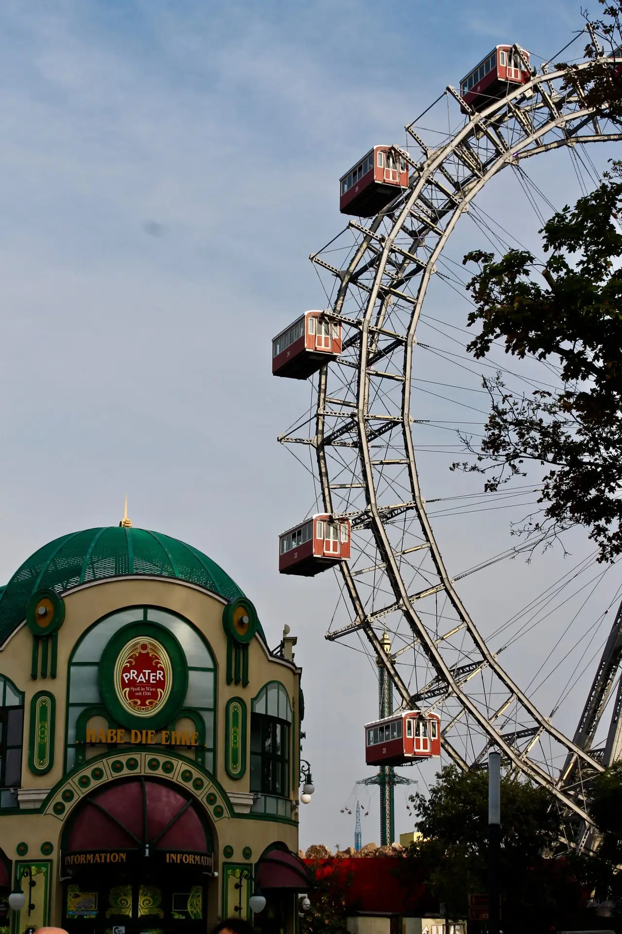 Prater entrance with ferris wheel